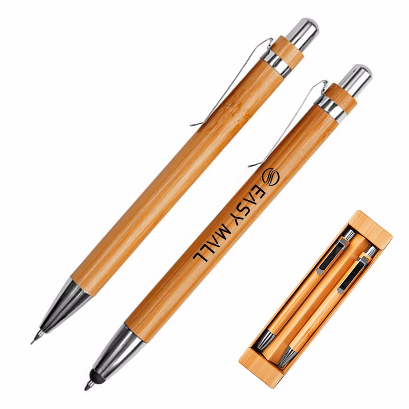 2pcs Bamboo Ballpoint Pen Set