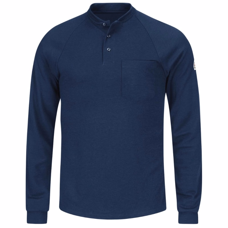Bulwark Men's Long Sleeve Henley Shirt- CoolTouch®2 - SML2