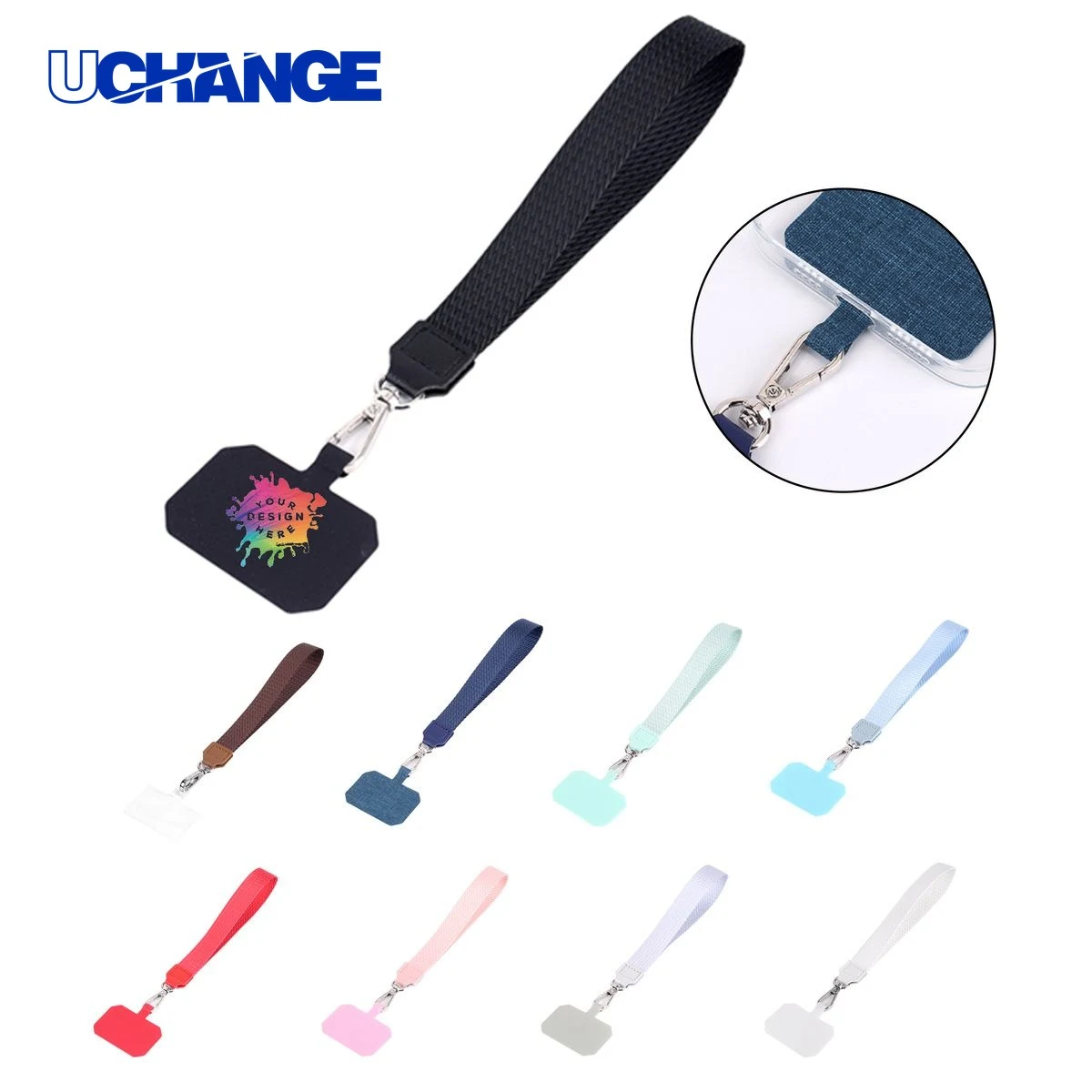 Full Color Short Wrist Phone Lanyard 1