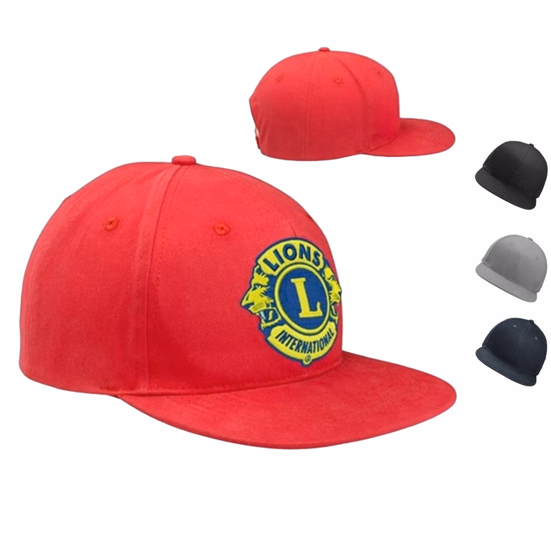 Flat Bill Snapback Hats w/ Custom Embroidery 6 Panel Caps
