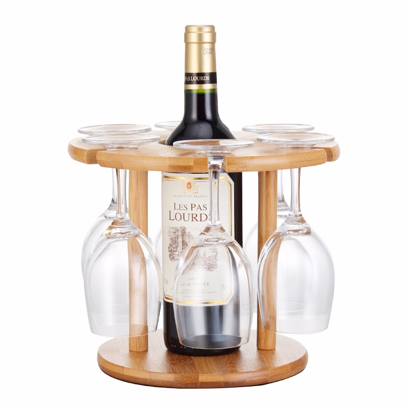 Bamboo Wine Glass Holer