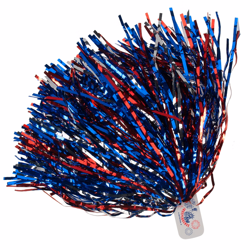 All Metallic Streamer Pom