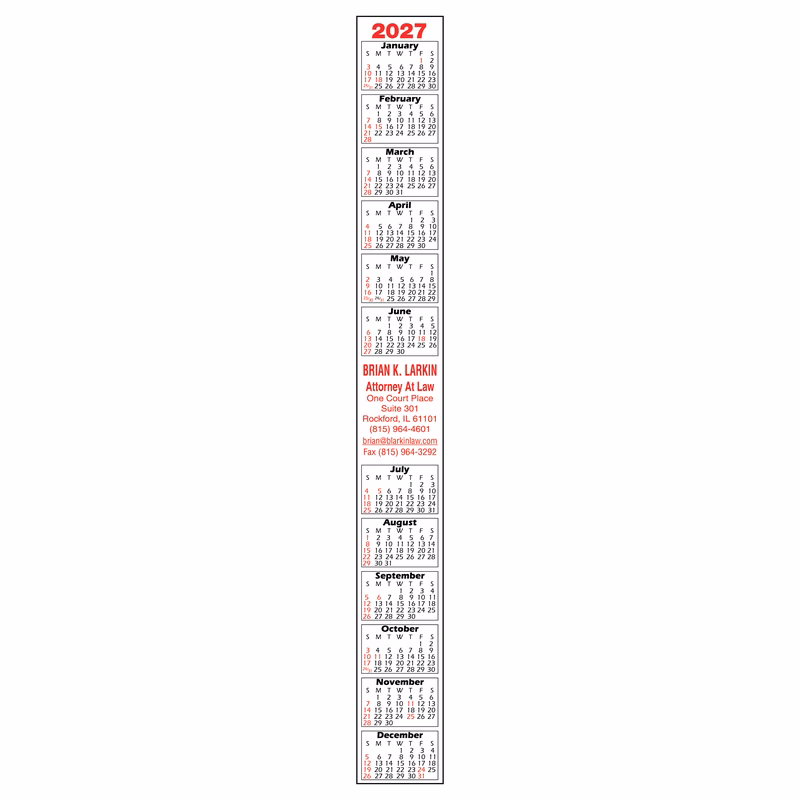 Kwik-Stik Vertical Year-at-a-Glance Computer Monitor Calendar