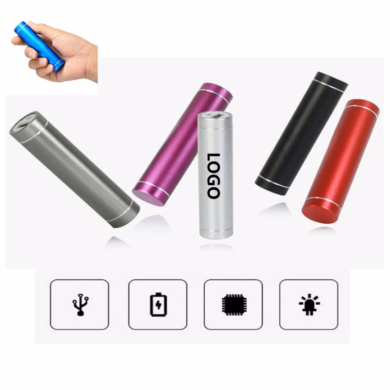 2600mAh Mini Metal Portable Power Bank Battery Charger