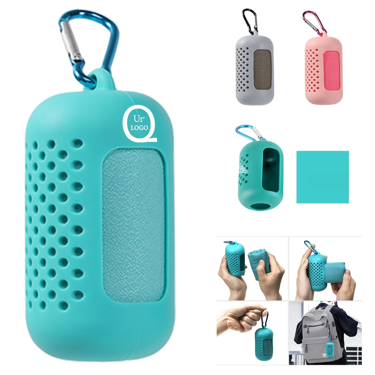 Sports Cooling Towel W/ Keychain Case 1
