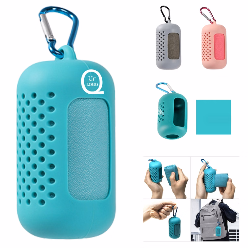 Sports Cooling Towel W/ Keychain Case