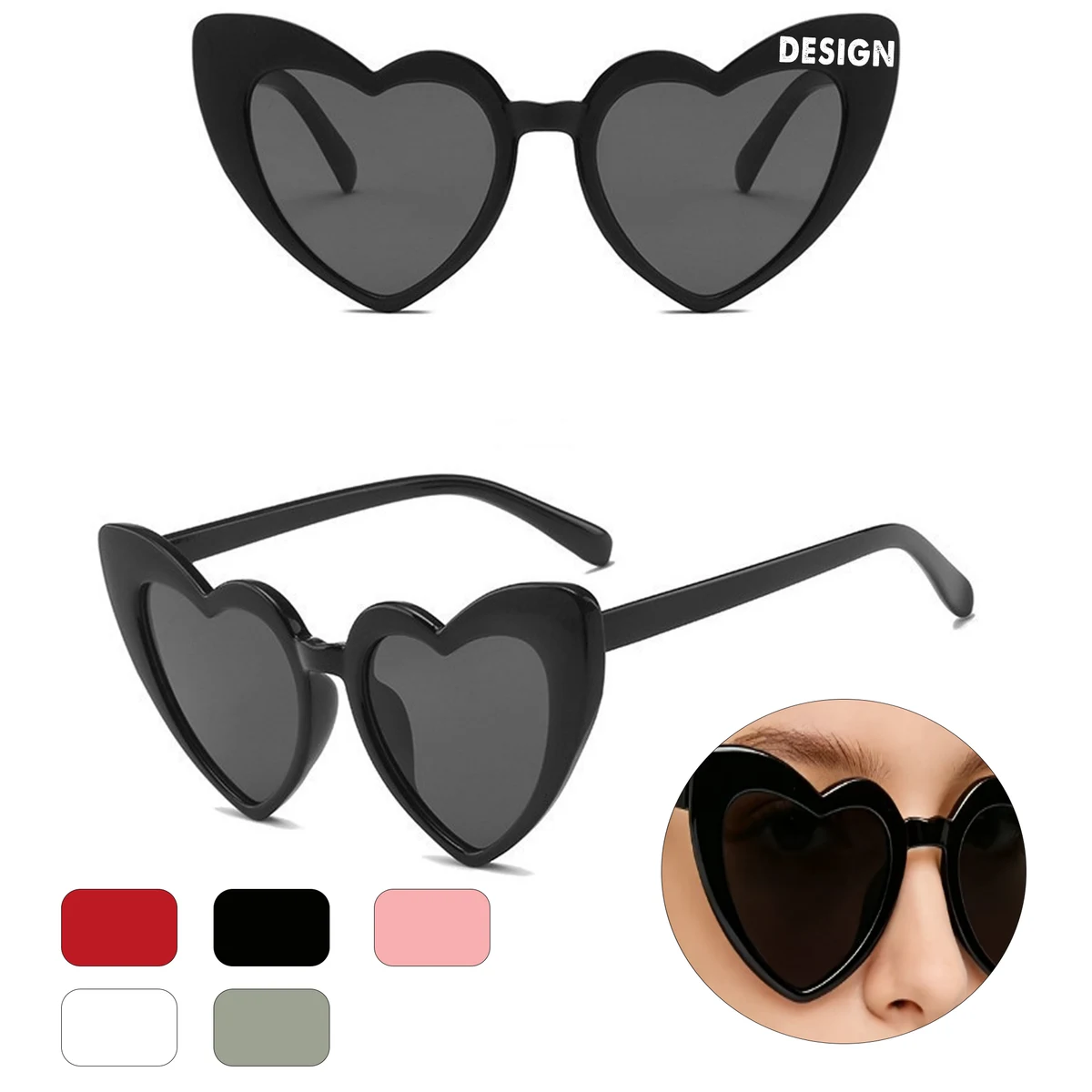 Heart Shaped Retro Sunglasses 1