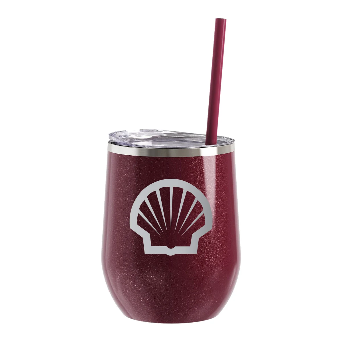 12 Oz. Glitter Rosewood Maars Bev Steel Stainless Steel Wine Tumbler 1