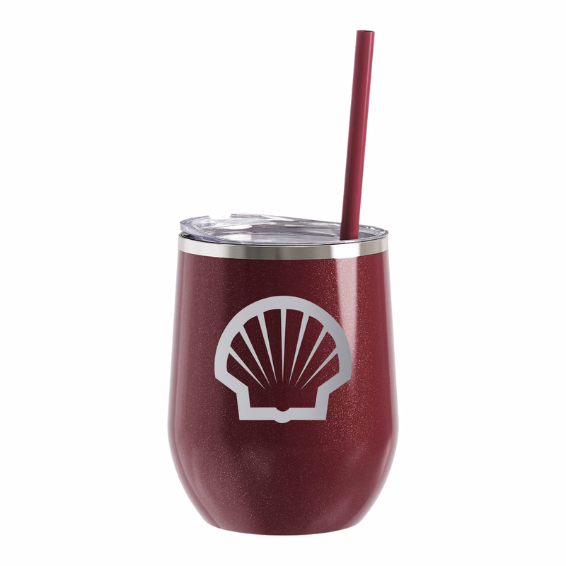12 Oz. Glitter Rosewood Maars Bev Steel Stainless Steel Wine Tumbler