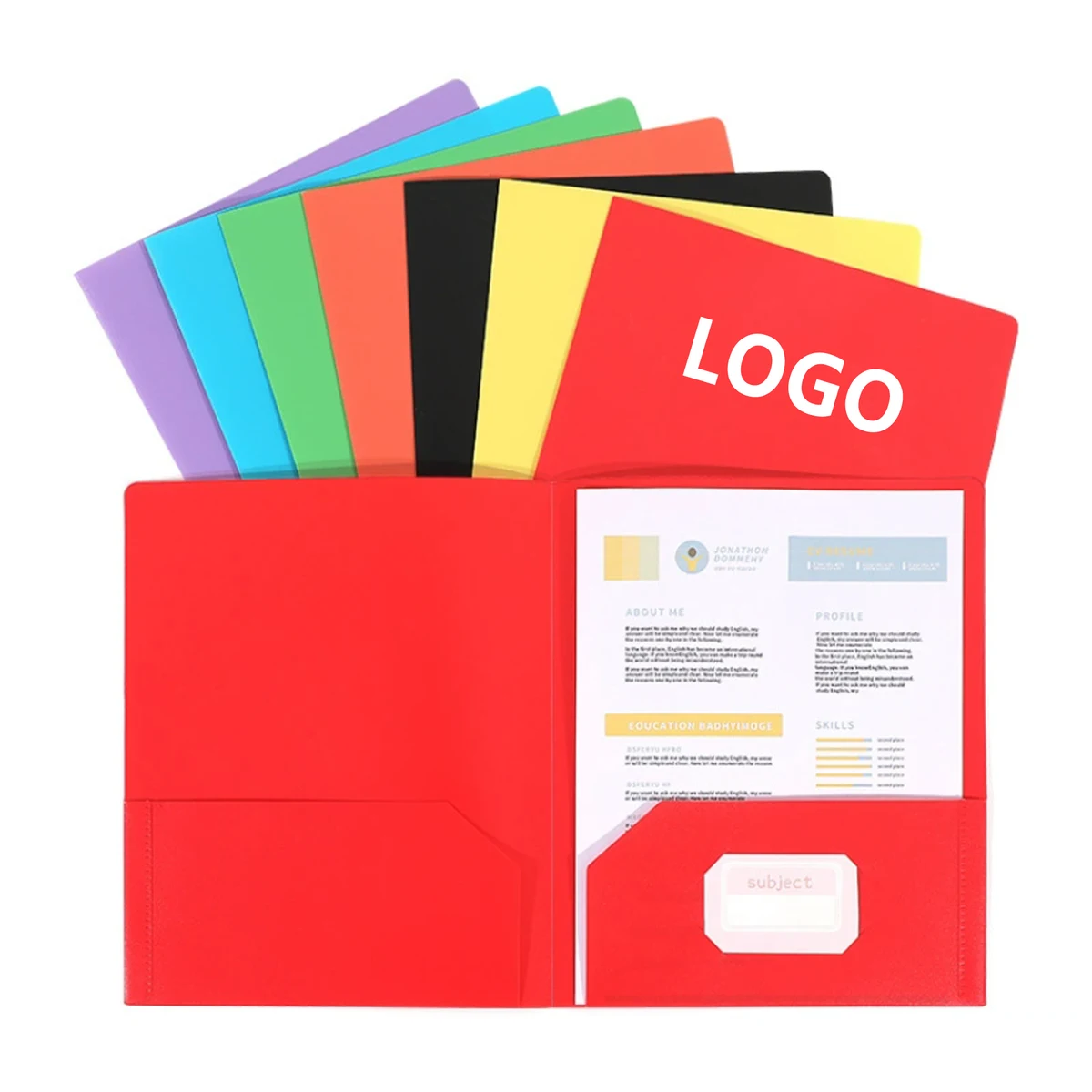 File Folder with Pocket and Business Card 1