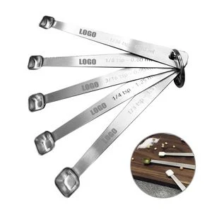 Versatile 5 in 1 Stainless Steel Measuring Square Spoon Set 1