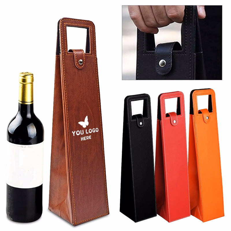 High Quality PU Leather Wine Tote Bag