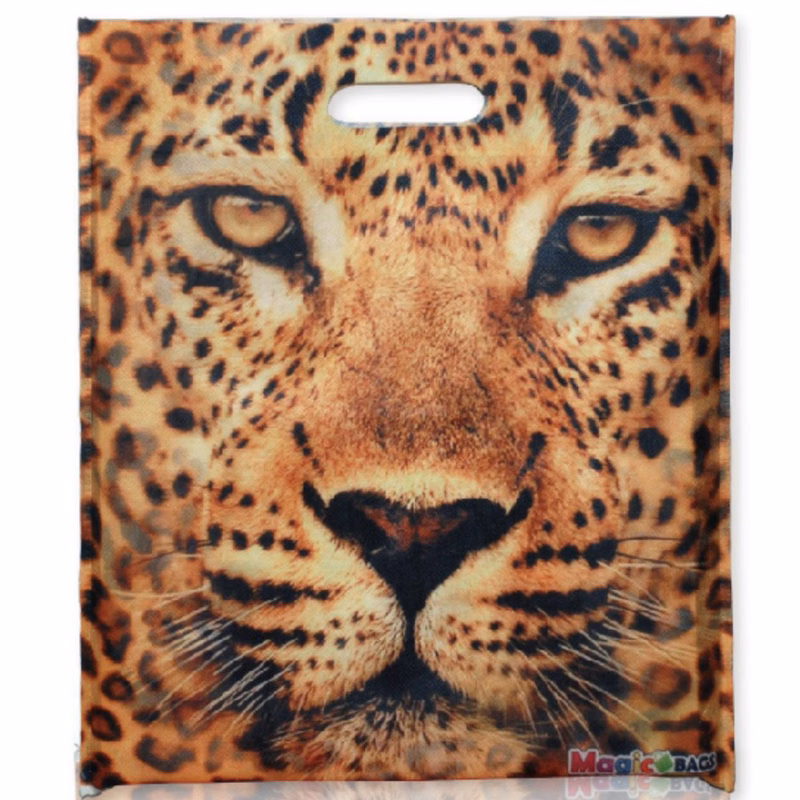 100 GSM Large Full Color Tote Shopping Bag with Die-Cut Handles (14" x 16")