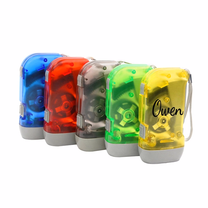 Hand-Crank Plastic Flashlight