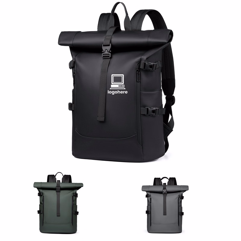 MOQ 10 PU Laptop Backpack Waterproof Travel Bag