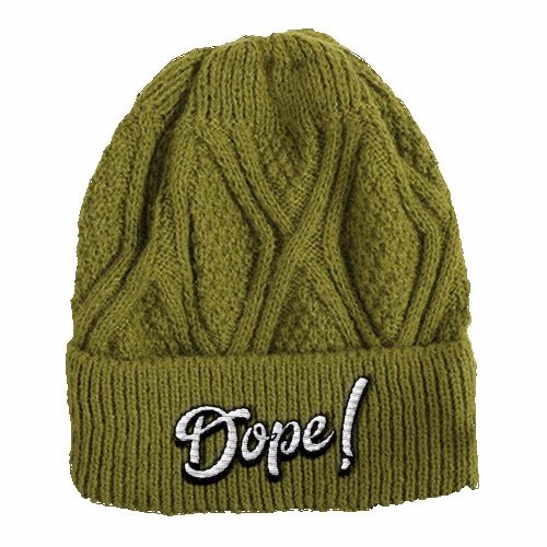 Diamond Lattice Cable Knit Cuffed Beanie With Custom Logo