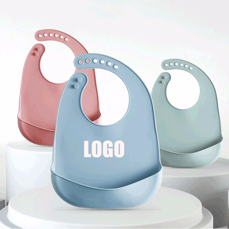 Waterproof Soft Durable Adjustable Silicone Baby Bibs