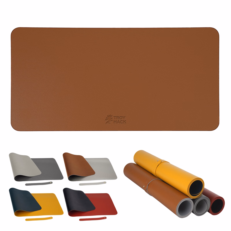 Two-Tone Large Leather Mouse Pad For Desk