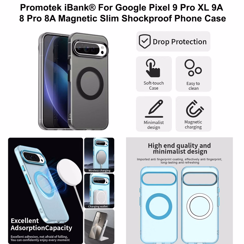 iBank® Case for Google Pixel 10/9/8/7/6 A Pro XL + Tempered Glass