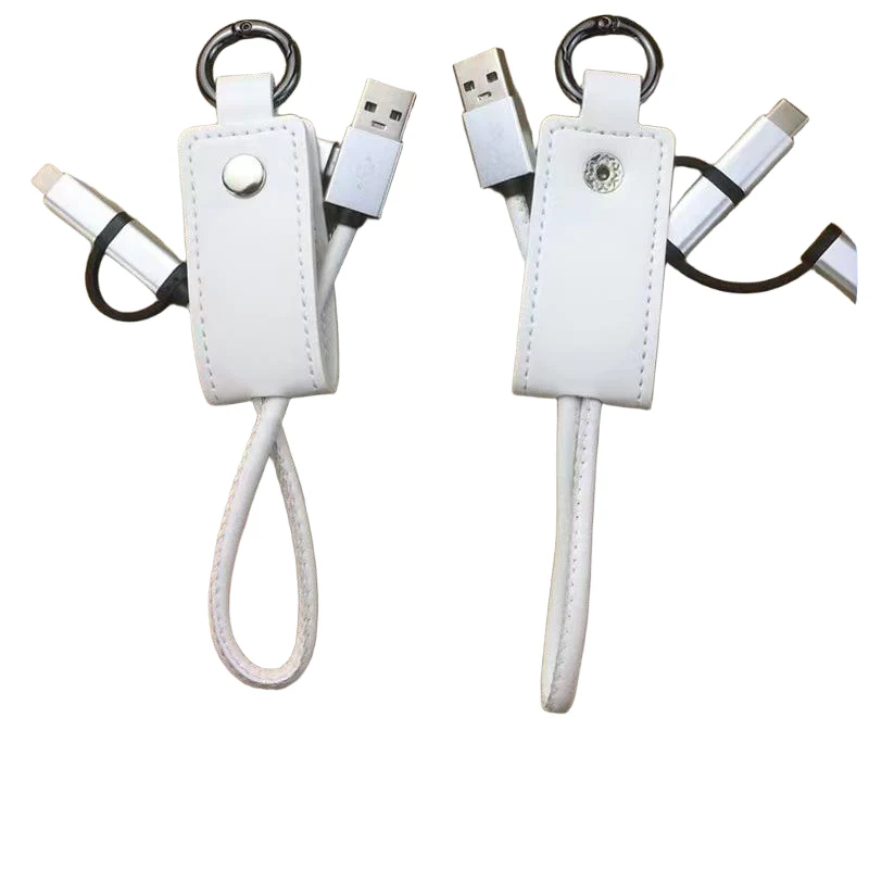 Premium Leather Charging Cable 3 in 1 1