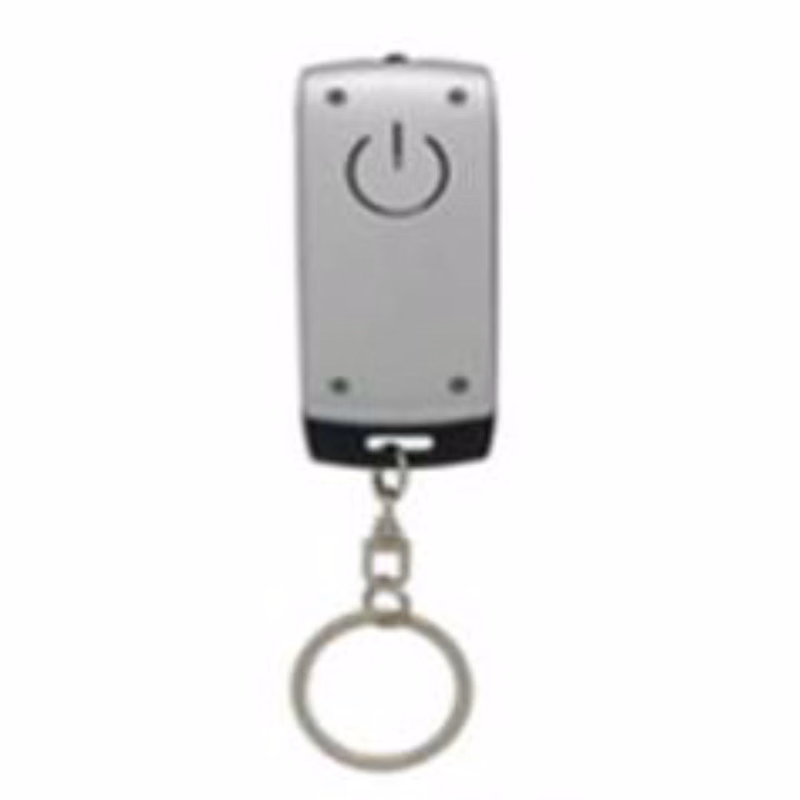 Silver/Black Key Tag with LED Light.