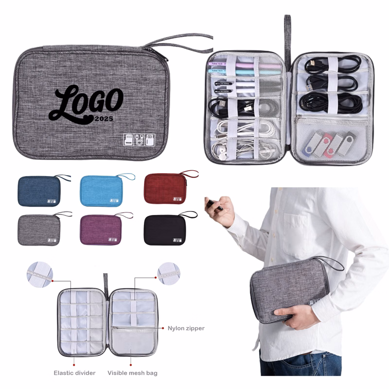 Colorful Portable Electronic Accessories Bag
