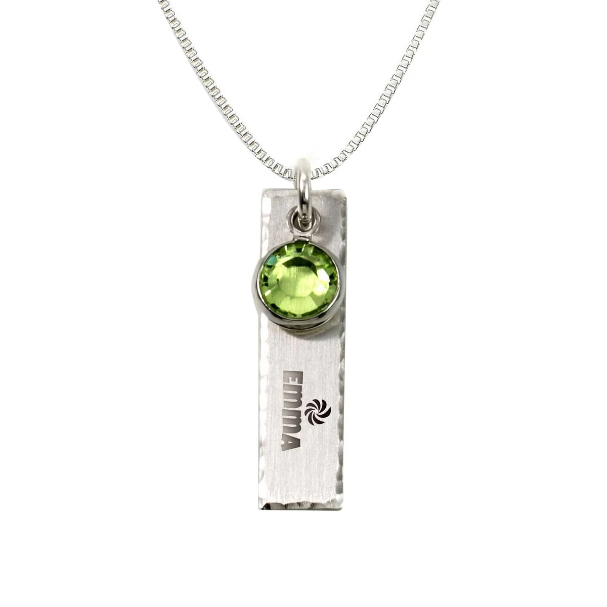 Birthstone rectangular necklace 1