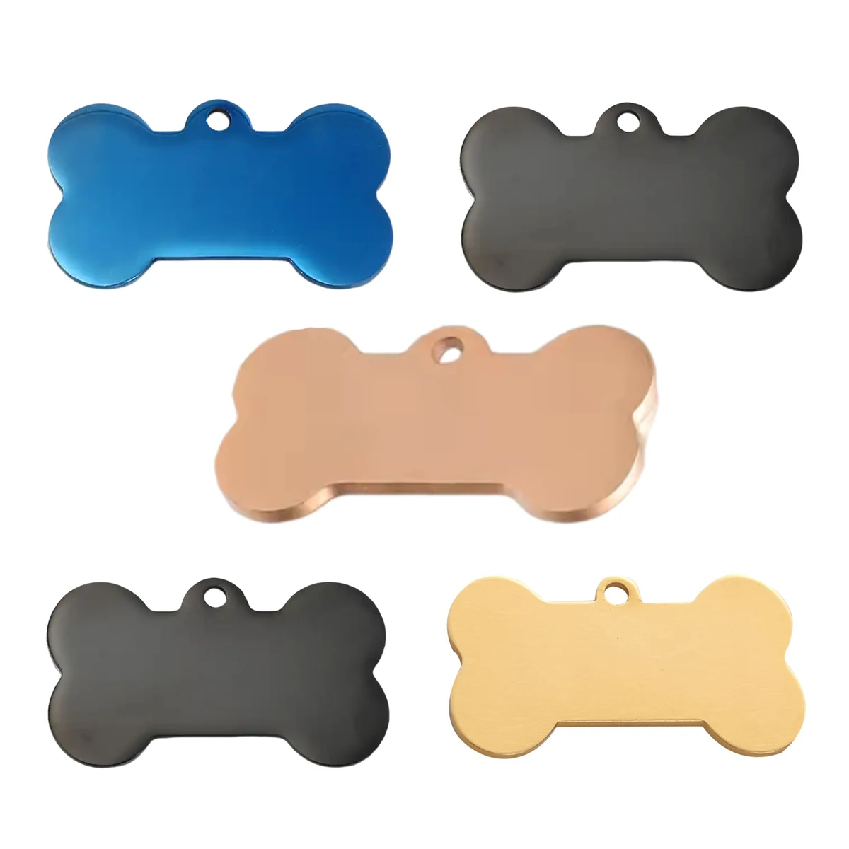 Bone Shaped Brass Pet Tag 1