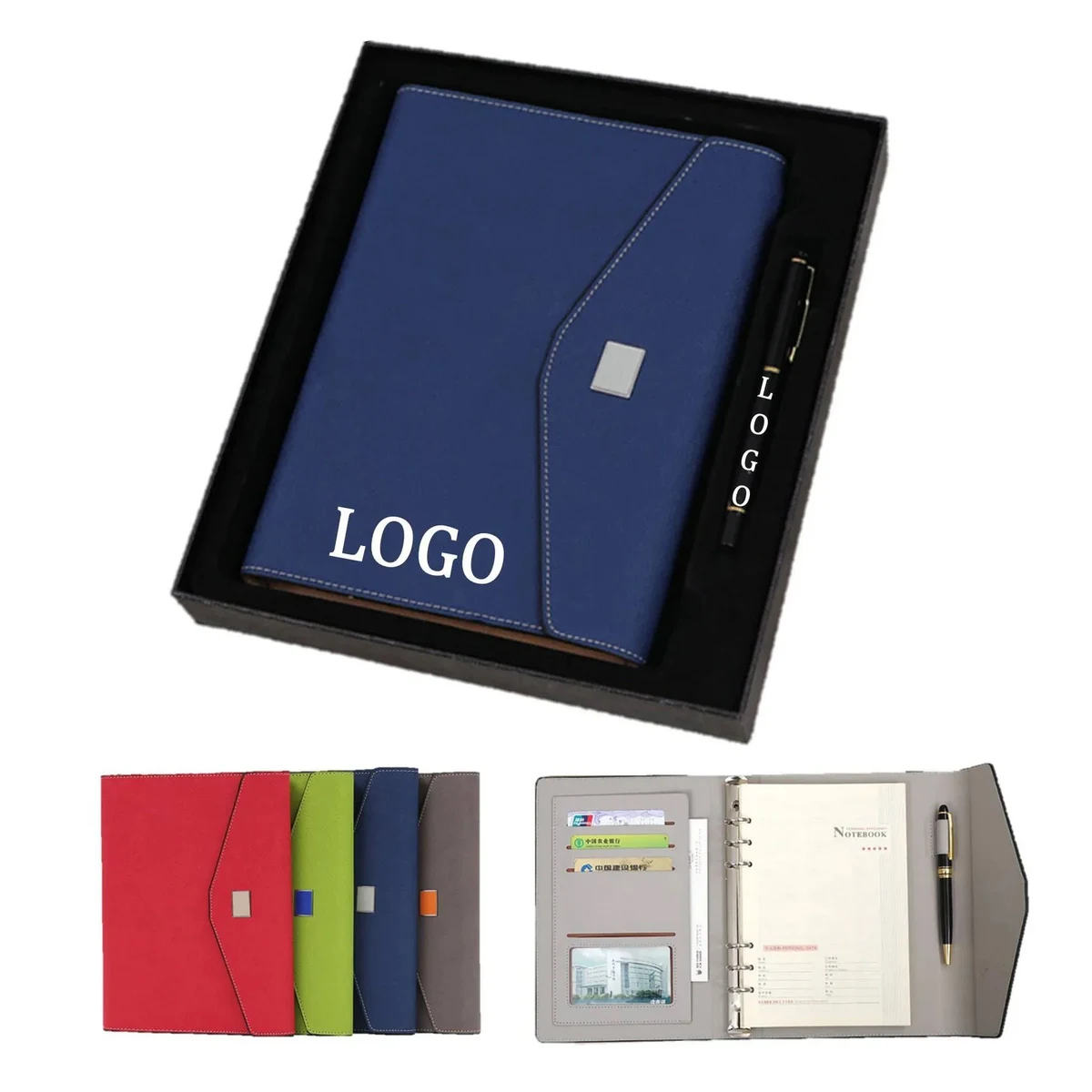Magnetic Buckle Notebook With Pen 1