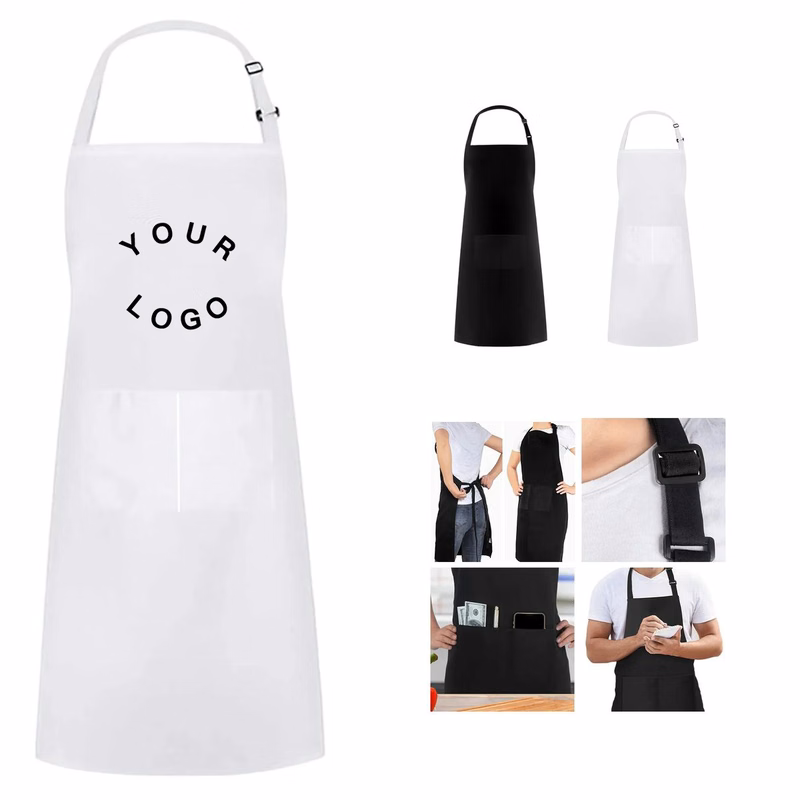 Kitchen Bib Apron with Front Pocket
