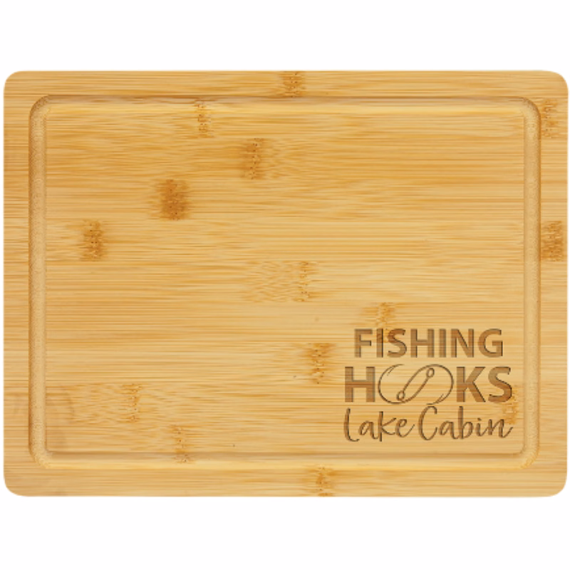 9" x 6" Bamboo Cutting Board with Drip Ring