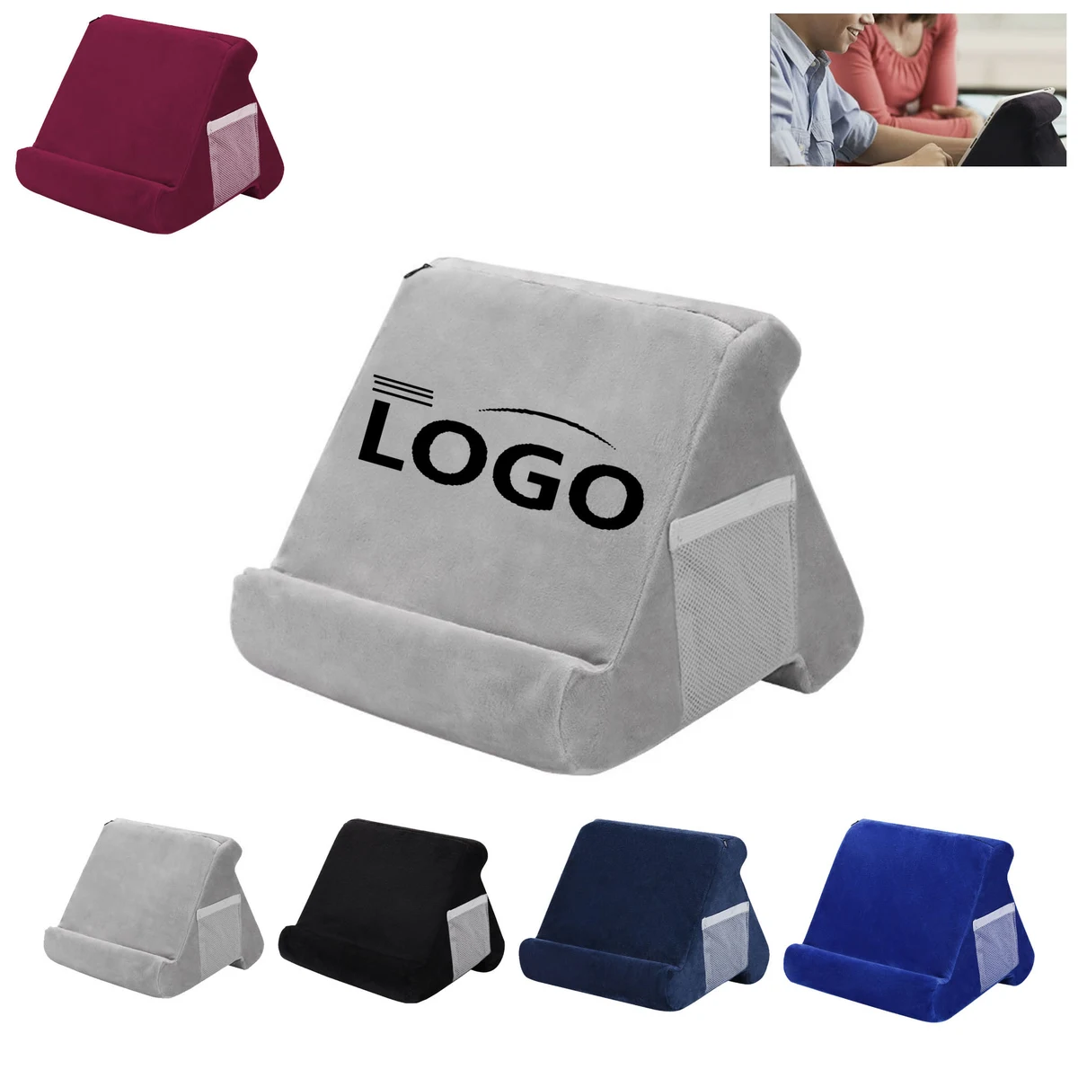 Multi Mobile And Tablet Reading Stand Pillow 1