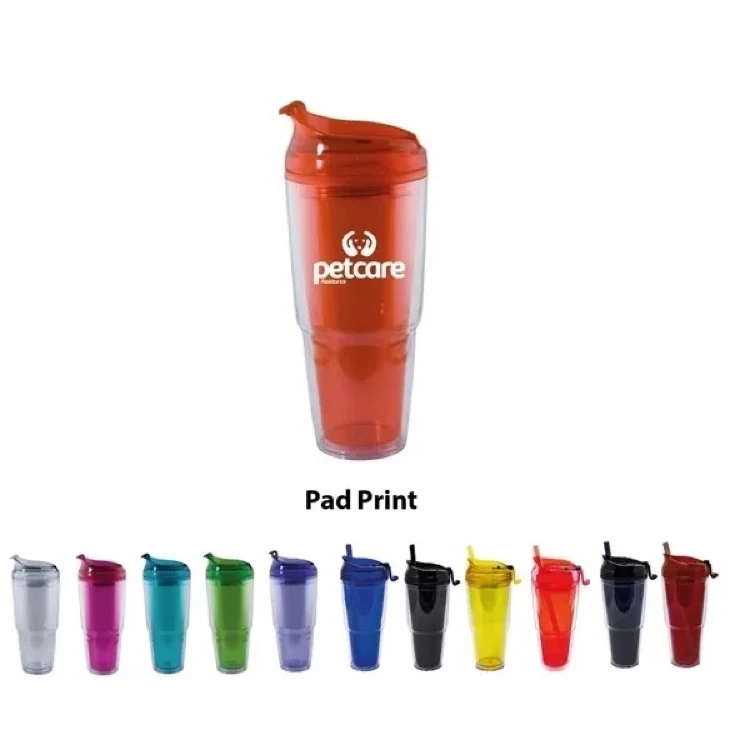 22 Oz. Dual Tumbler w/Straw 1