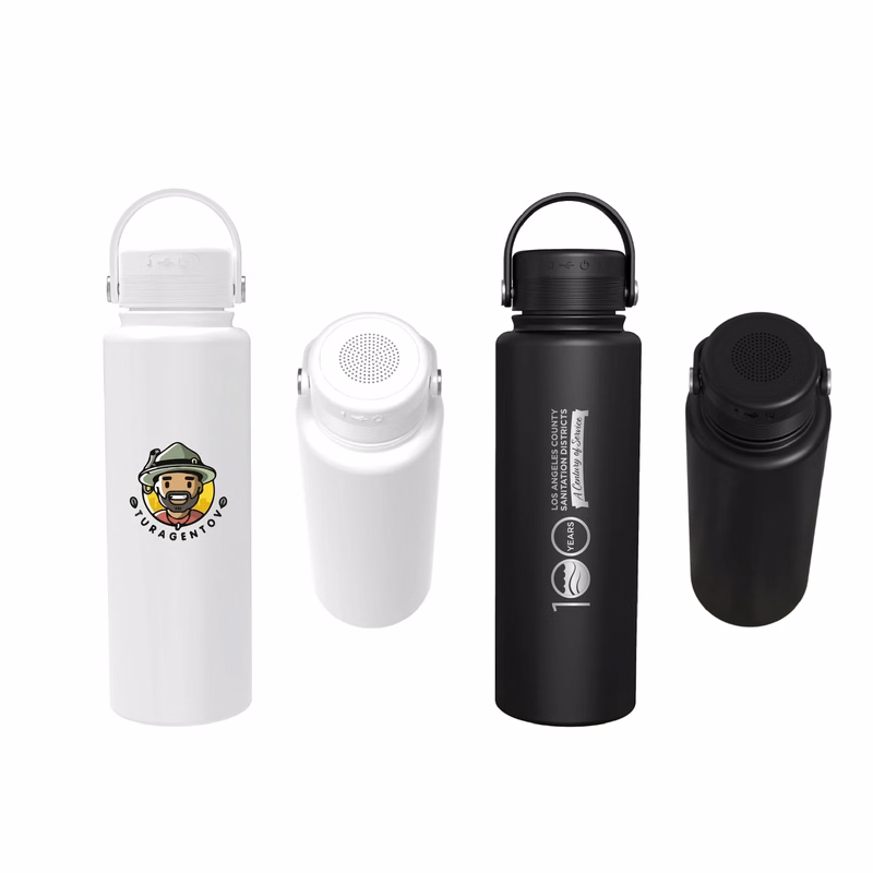 Smart 40oz SS Double Wall Vacuum Wireless Blue Tooth Bottle