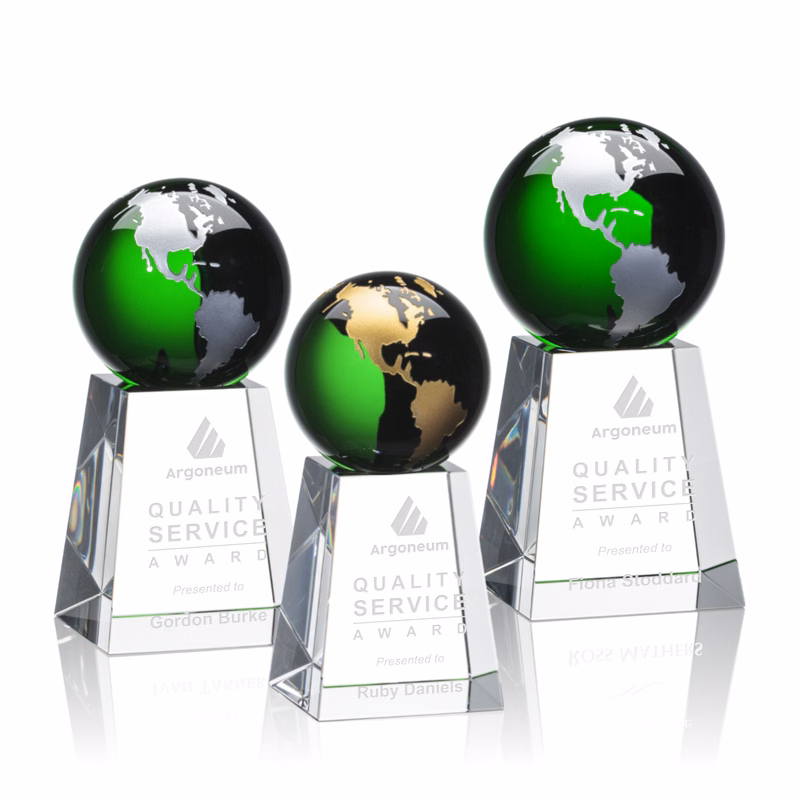 Heathcote Globe Award - Green/Gold