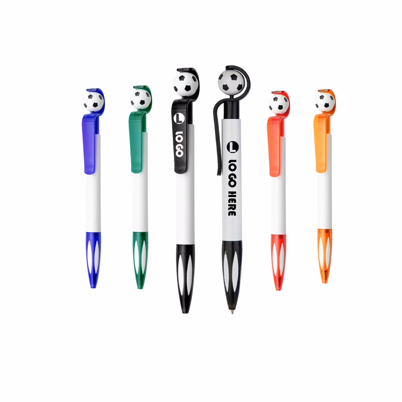 Soccer-Themed Retractable Plastic Ballpoint Pen