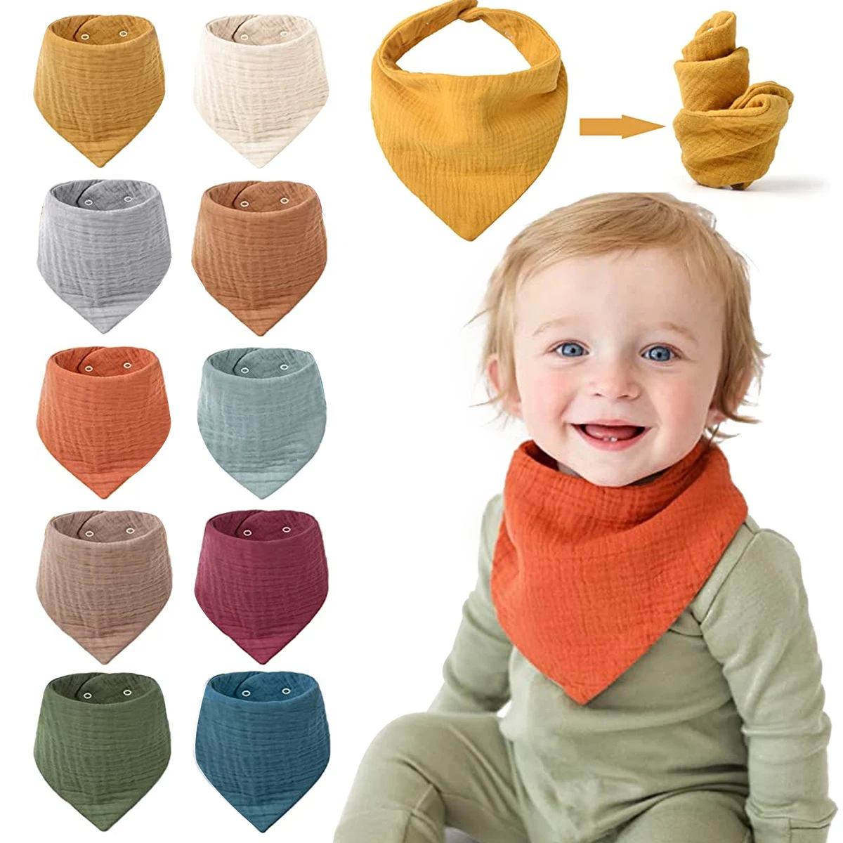 Baby Cotton Bibs 1