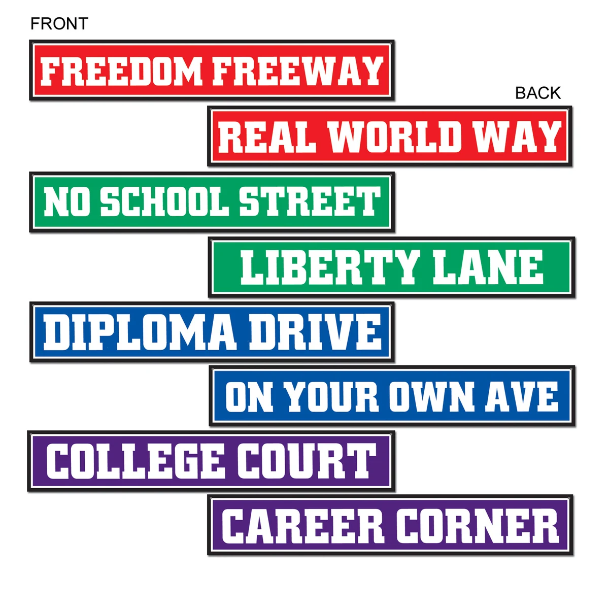 Graduation Street Sign Cutouts 1