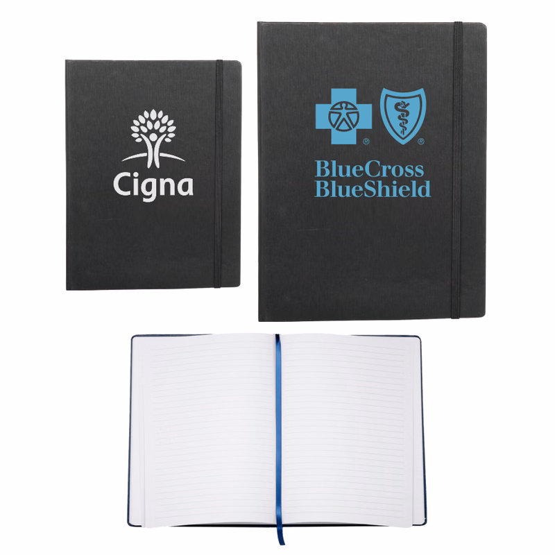 Union Printed - x-Large Hard cover Journal Notebook (7.5x10) with 1-Color Logo