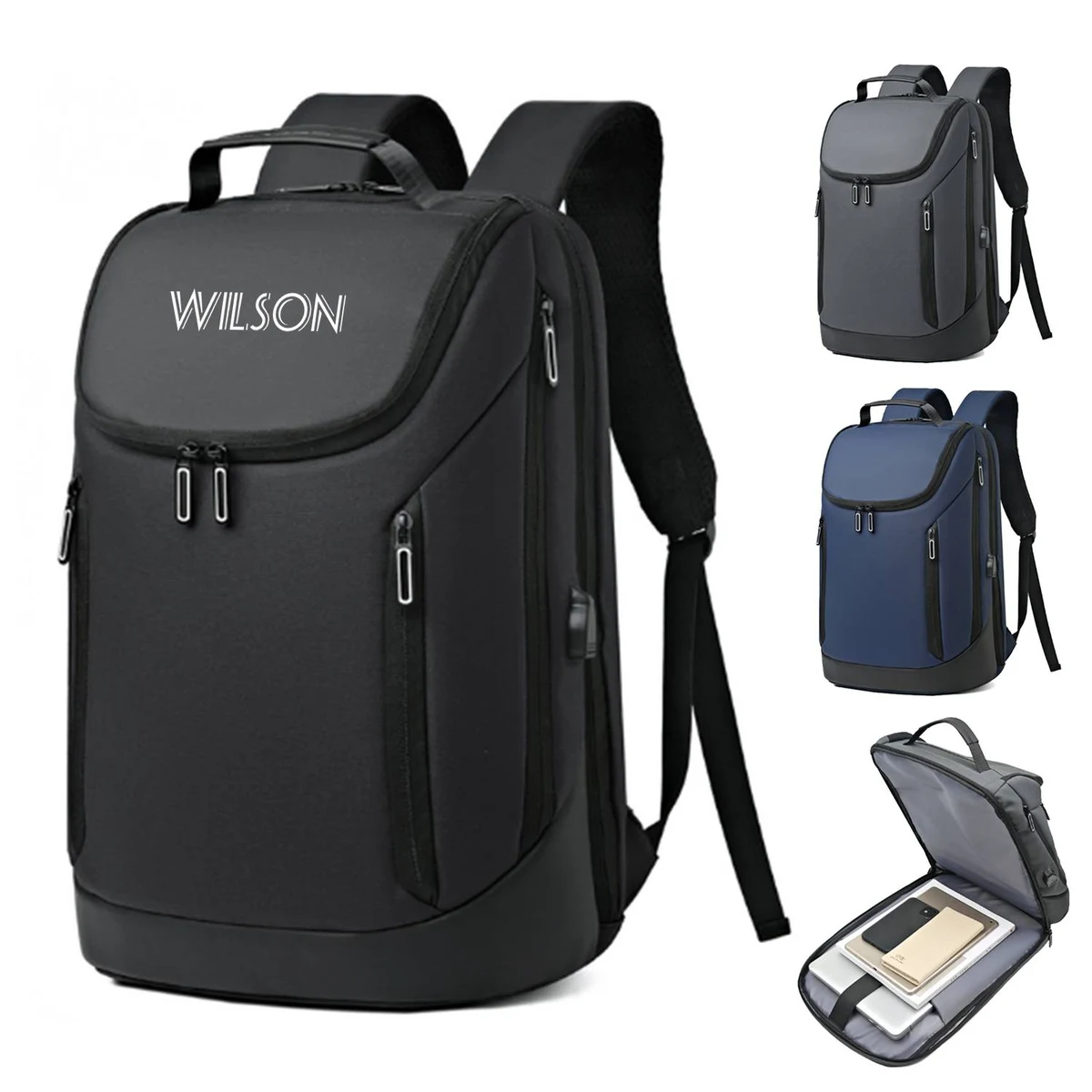 Anti-Theft Multifunctional Backpack with Usb Charging Port 1