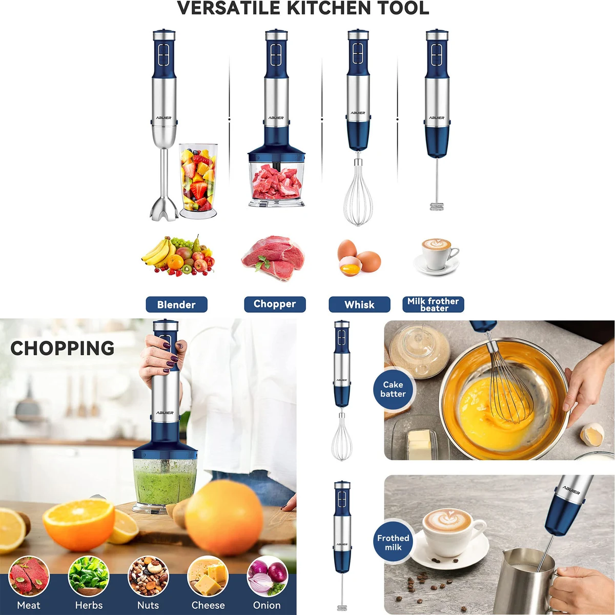 Immersion Blender Handheld Hand Blender 1