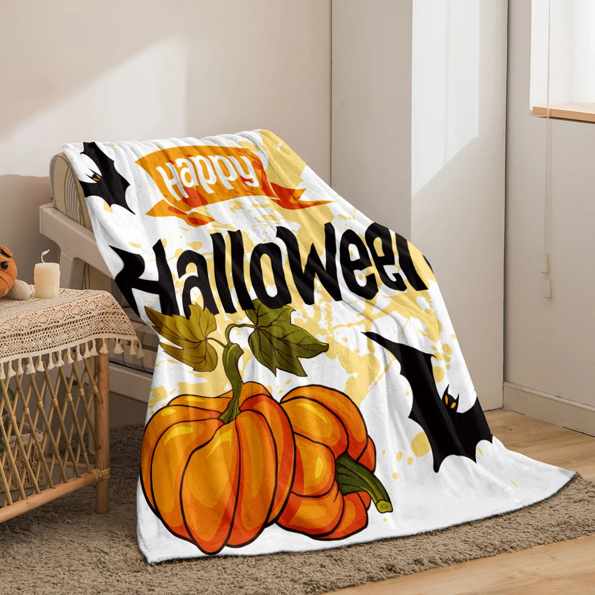 Blanket Woolen Fleece Durable Wide Use Double Thickness 1