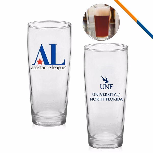 Custom 15 oz Pub Glasses with Semi Balloon Design — Premium Bar Drinkware