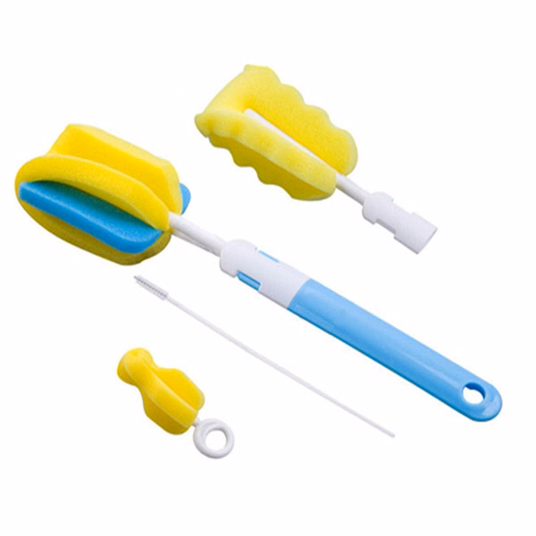 Sponge Cleaning Bottle Brush,4 Piece Set