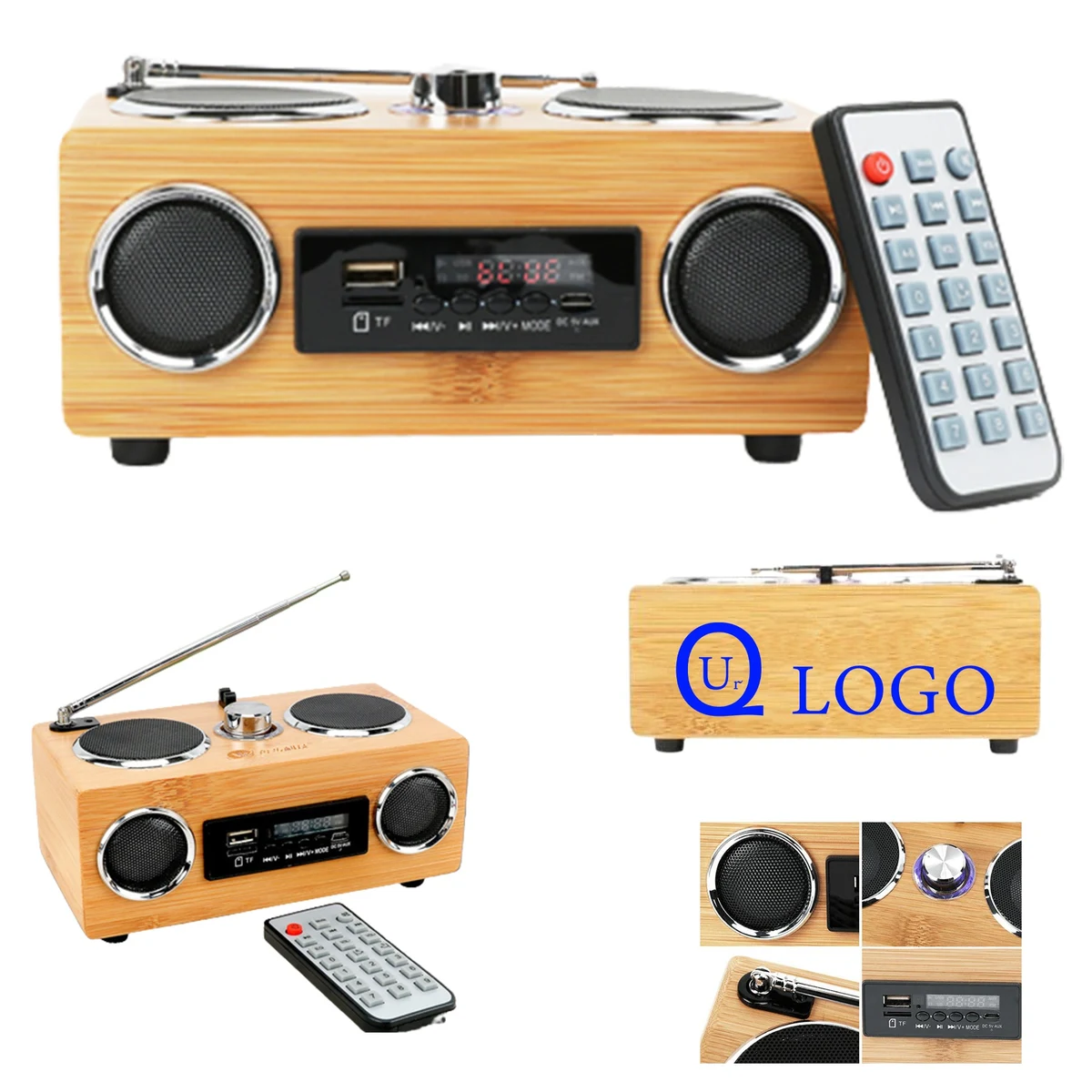 Bamboo Multifunction Wireless Speaker 1