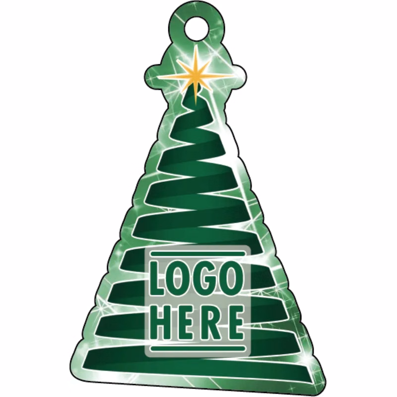 1/4" Recycled Wood Ornaments-Ribbon Tree