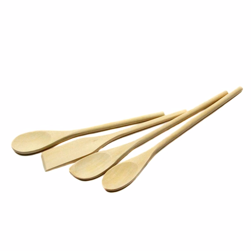 Wooden Kitchen Tool Sets - 4 Pieces 10" - 12"