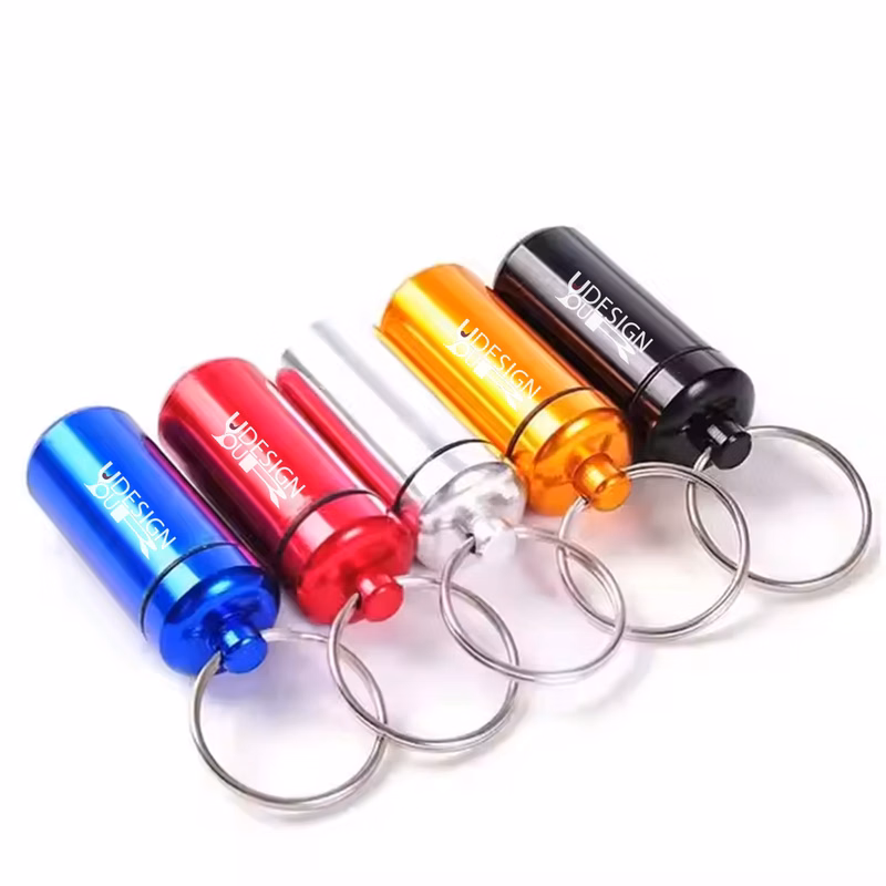 MOQ 50pcs Aluminum Mini Pill Bottle