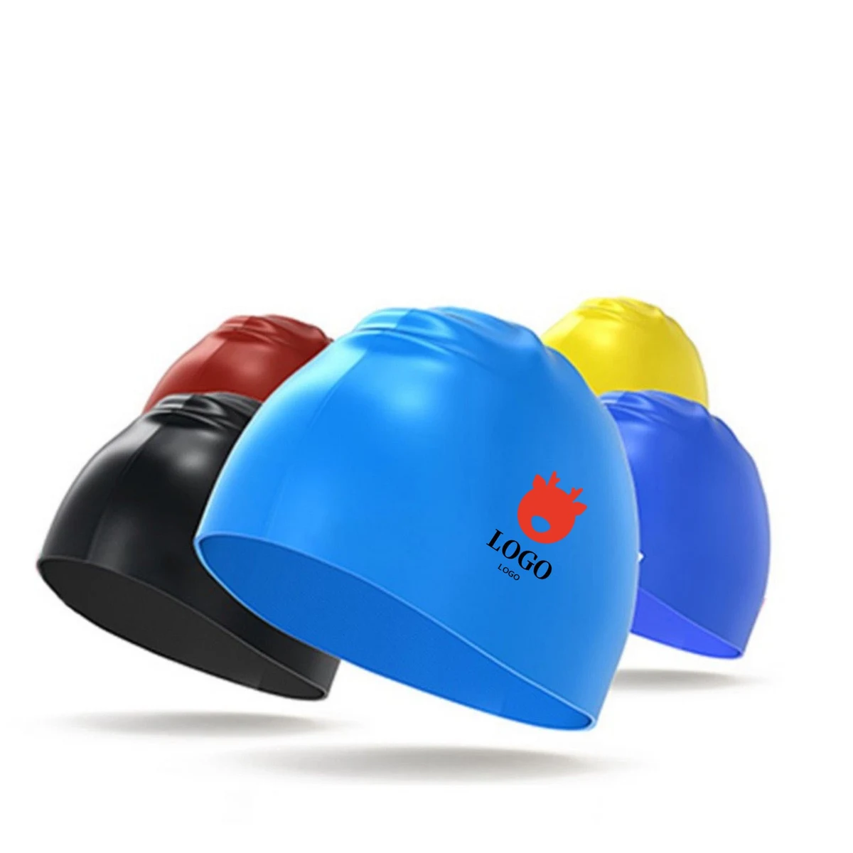Unisex Swim Caps Flexible Silicone Bathing Hats 1