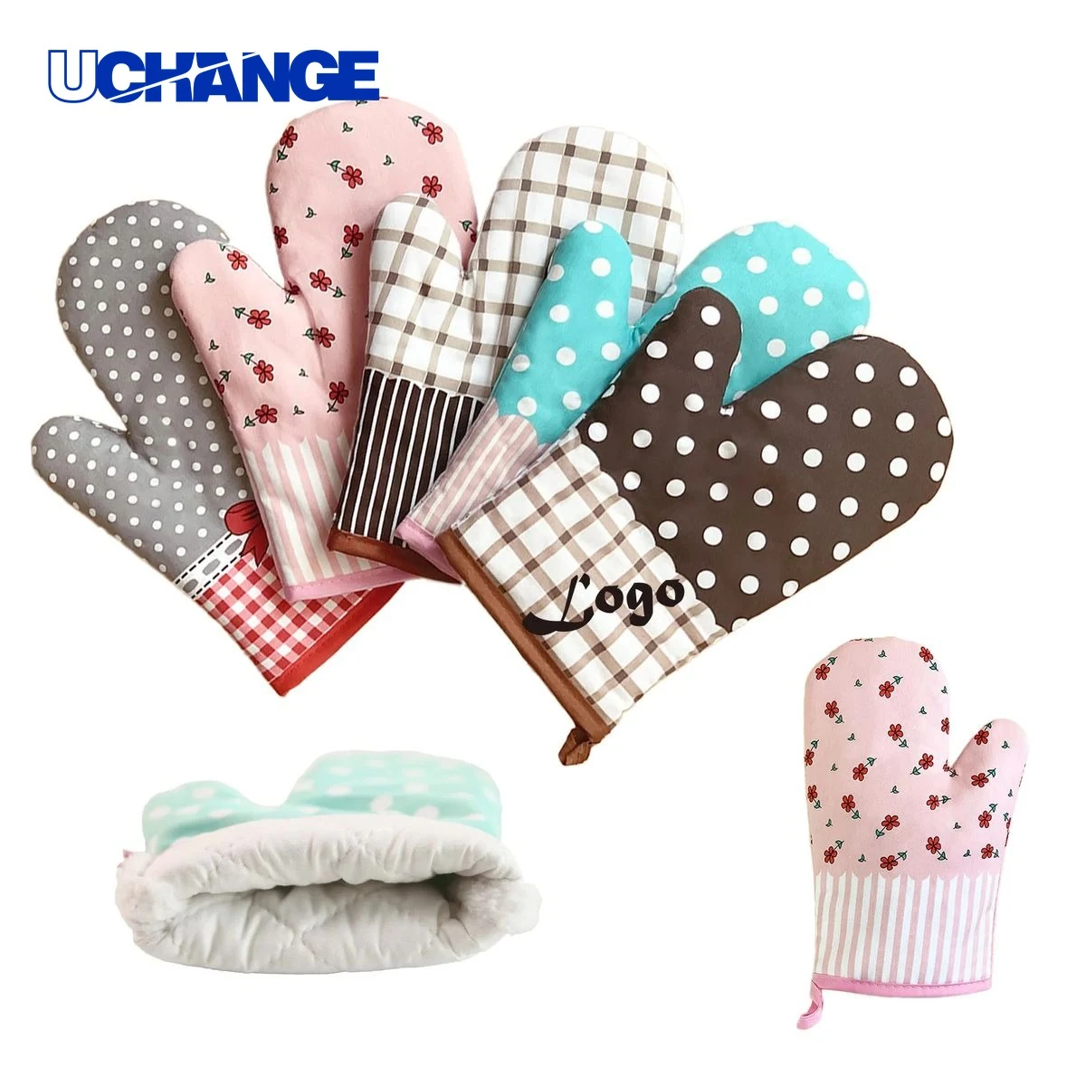 Cotton Oven Mitts for Home Baking Use 1